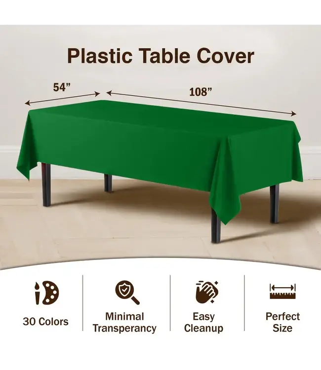 EXQUISITE 54inX108in Emerald Green Table Cover