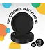 CROWN DISPLAY 7 in. Black Plastic Plates - 50 Ct.