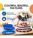 CROWN DISPLAY 7in Dark Blue Plastic Plates - 50 Ct.