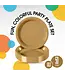 CROWN DISPLAY 7in Gold Plastic Plates - 50 Ct.