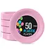 CROWN DISPLAY 7 in. Pink Plastic Plates - 50 ct.