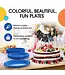 CROWN DISPLAY 10in Dark Blue Plastic Plates - 50ct