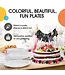 CROWN DISPLAY 10in White Plastic Plates - 50ct