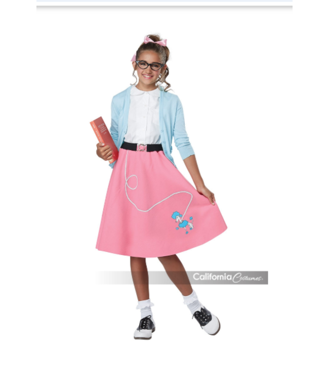 CALIFORNIA COSTUMES 50's Poodle Cutie Child Costurme