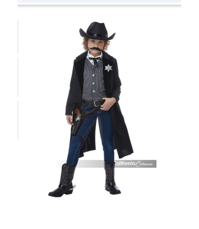 CALIFORNIA COSTUMES Child Wild West Outlaw-Sheriff
