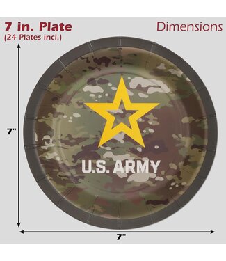 HAVERCAMP PRODUCTS US Army – Plates Round 7″ Army Seal -8ct