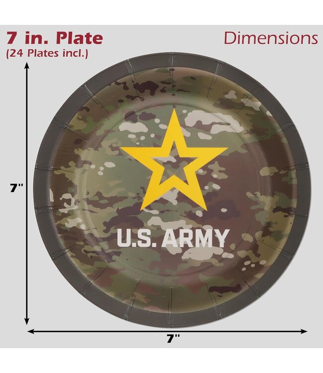 HAVERCAMP PRODUCTS US Army – Plates Round 7″ Army Seal -8ct
