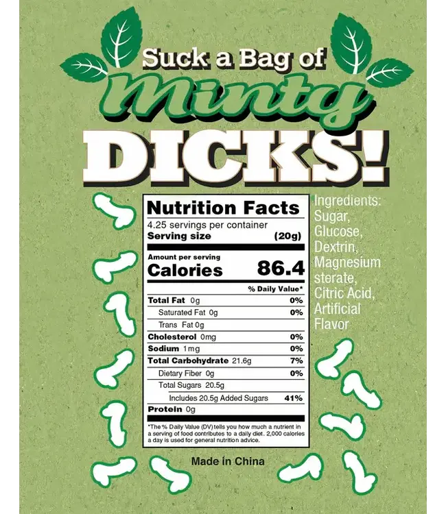 LITTLE GENIE Suck a Bag of Minty Dicks- Bag of 25