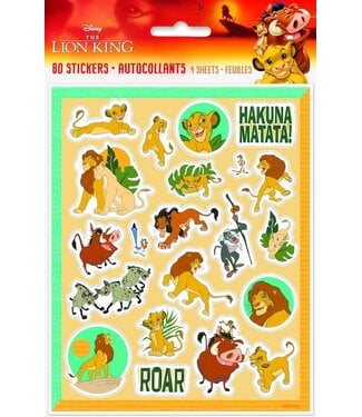 Unique Industries 4CT STICKER SHEETS LION KING