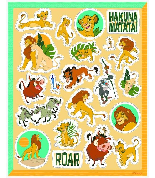 UNIQUE INDUSTRIES INC 4CT STICKER SHEETS LION KING