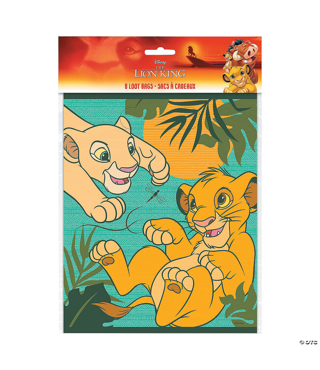 UNIQUE INDUSTRIES INC 8CT BAGS LION KING