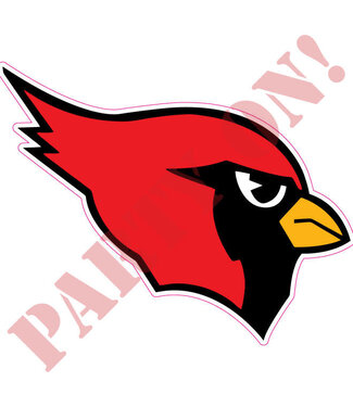 PARTY ON Cardinal Sticker 9.5in