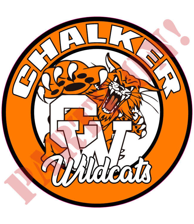 PARTY ON Chalker Wildcats Sticker 9.5in