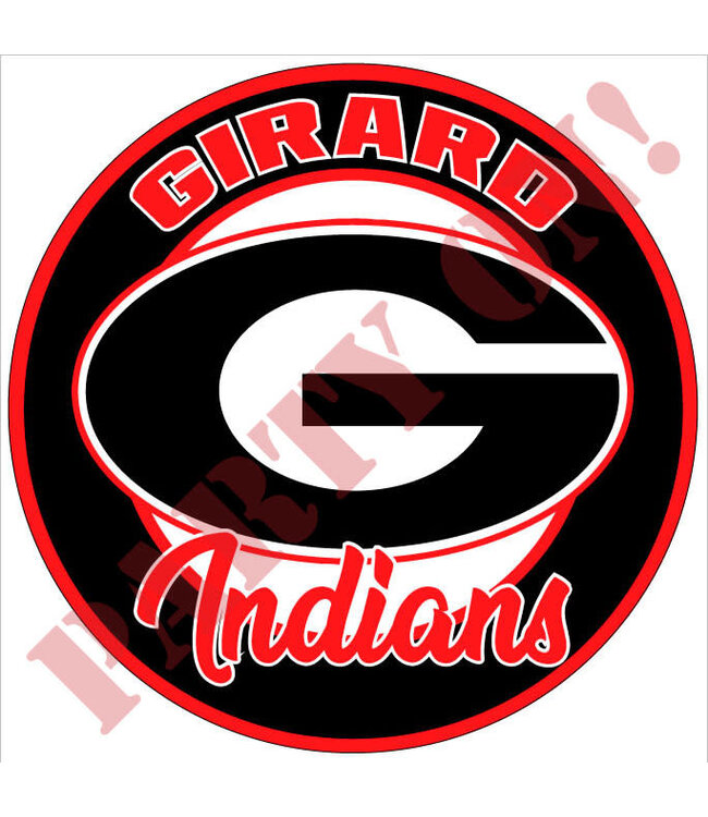 PARTY ON Girard Indians Sticker 9.5in