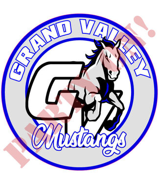 PARTY ON Grand Valley Mustangs Sticker 9.5in