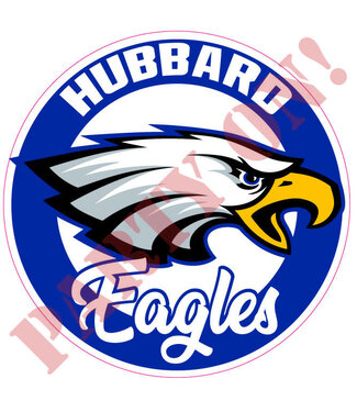 PARTY ON Hubbard Eagles Sticker 9.5in