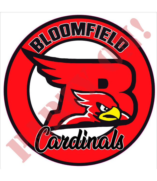 PARTY ON Bloomfield Cardinals Sticker 9.5in
