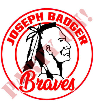 PARTY ON Joseph Badger Braves Sticker 9.5in