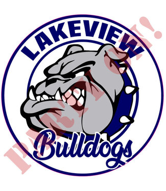 PARTY ON Lakeview Bulldogs Sticker 9.5in