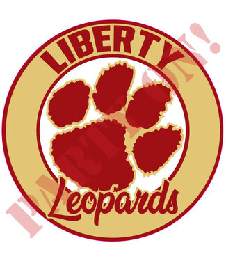 PARTY ON Liberty Leopards Sticker 9.5in