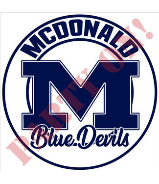 PARTY ON McDonald Blue Devils Sticker 9.5in