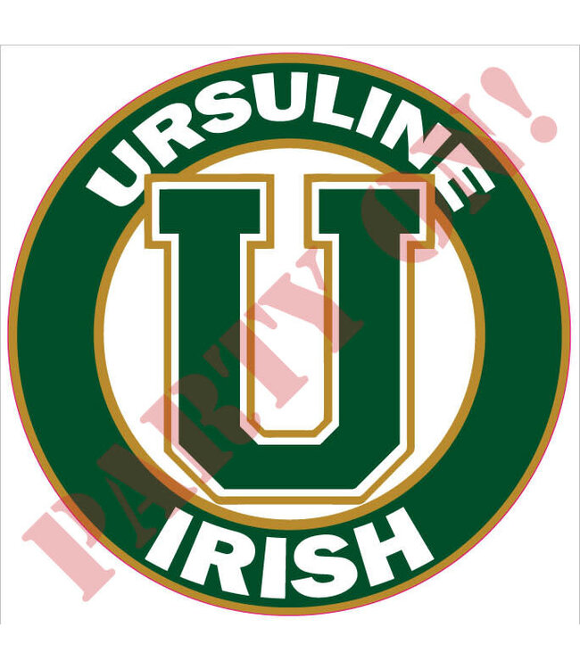PARTY ON Ursuline Irish Sticker 9.5in