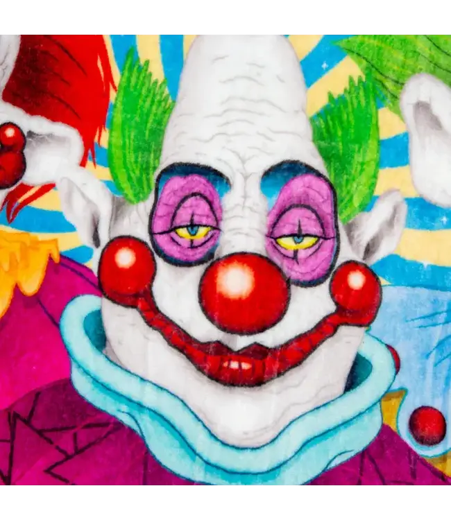 KILLER KLOWNS FROM OUTTER SPACE Killer Klowns From Outer Space Characters Raschel Throw Blanket | 45 x 60 Inches