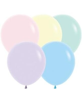 Sempertex 18 inch Sempertex Pastel Matte Assorted Latex 6 count