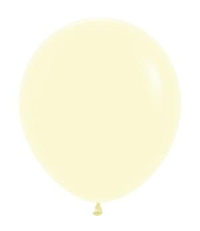 Sempertex 18 inch Sempertex Pastel Matte Yellow Latex 6 count