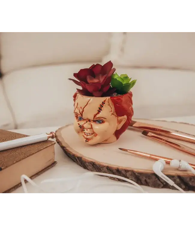 Child's Play Child's Play Chucky 3-Inch Ceramic Mini Planter with Artificial Succulent