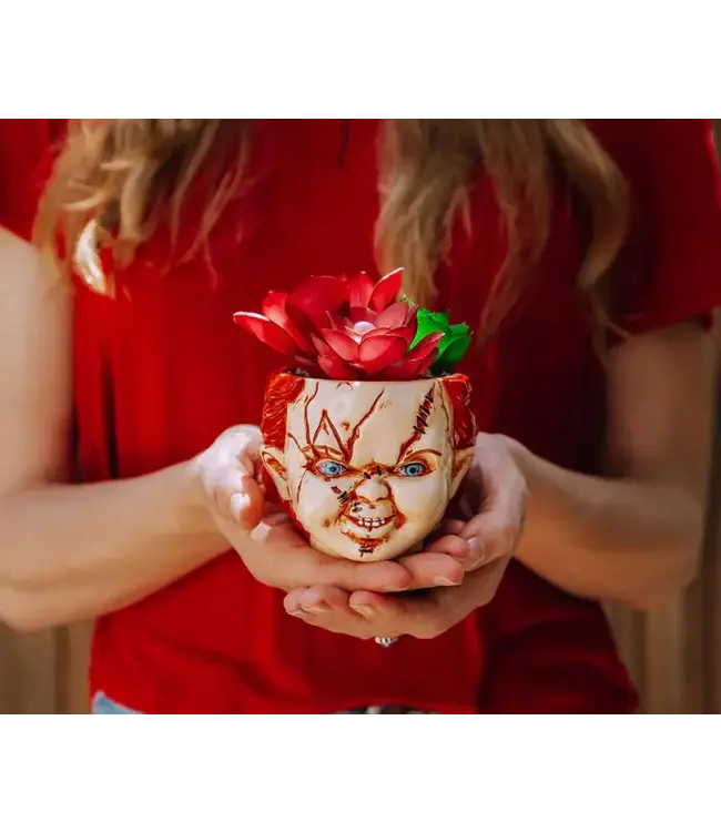 Child's Play Child's Play Chucky 3-Inch Ceramic Mini Planter with Artificial Succulent