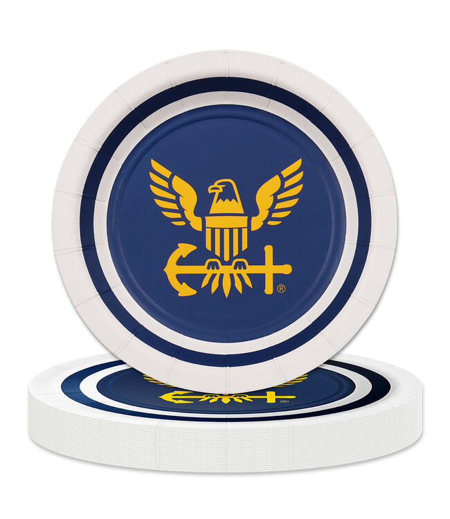 HAVERCAMP PRODUCTS US Navy – Plates Round 7″ Navy Seal 8-pack