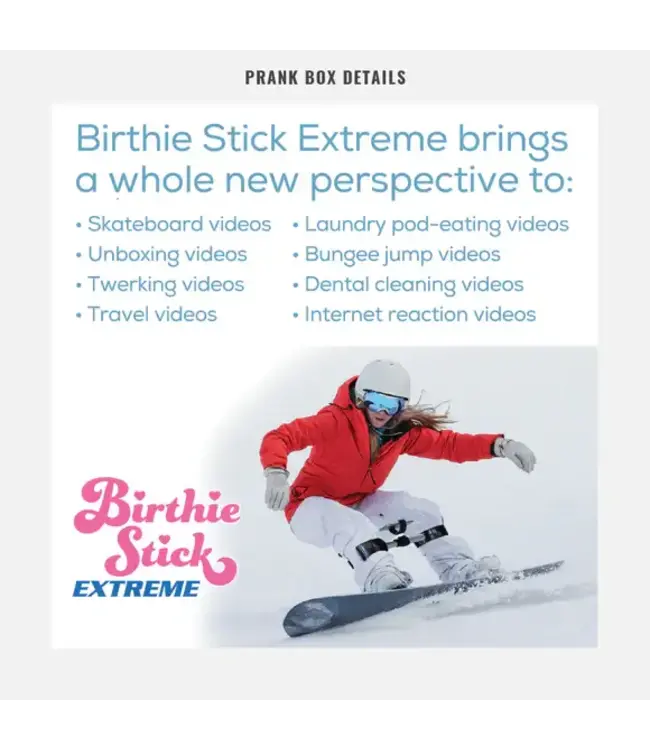 PRANK-O Prank Gift Box Birthie Stick