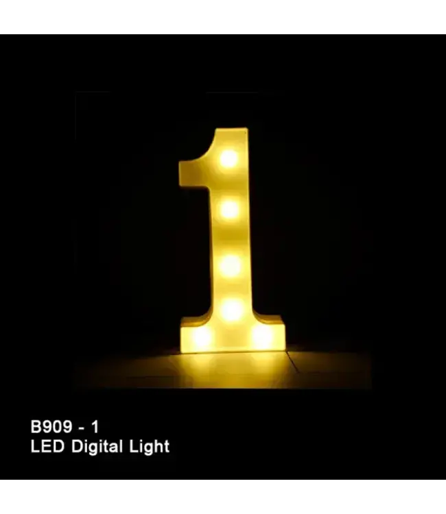 BABALOON Gold Led Light-Up Number 8 inch