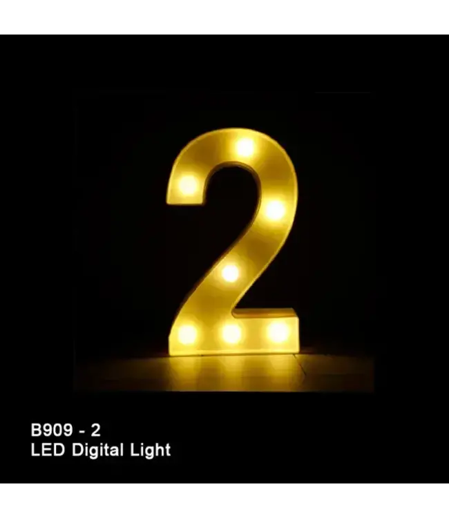 BABALOON Gold Led Light-Up Number 8 inch