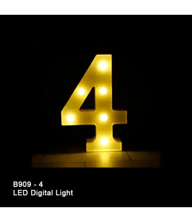 BABALOON Gold Led Light-Up Number 8 inch