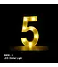 BABALOON Gold Led Light-Up Number 8 inch