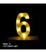 BABALOON Gold Led Light-Up Number 8 inch