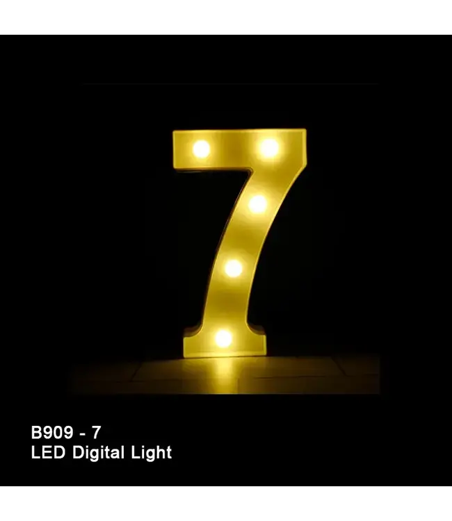 BABALOON Gold Led Light-Up Number 8 inch