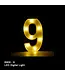 BABALOON Gold Led Light-Up Number 8 inch