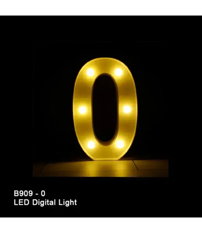 BABALOON Gold Led Light-Up Number 8 inch