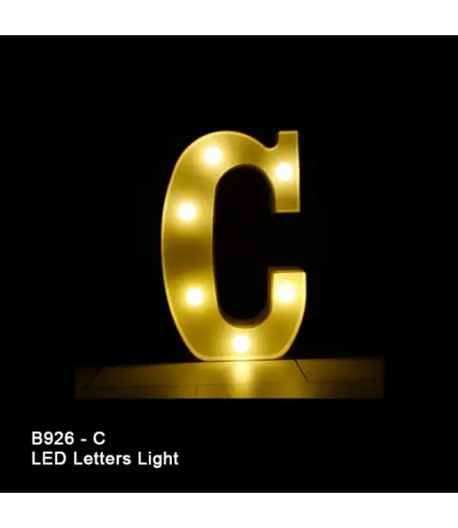 BABALOON 8in LED Light-up Letter C