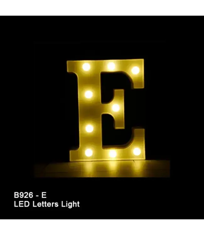 BABALOON 8in LED Light-up Letter E