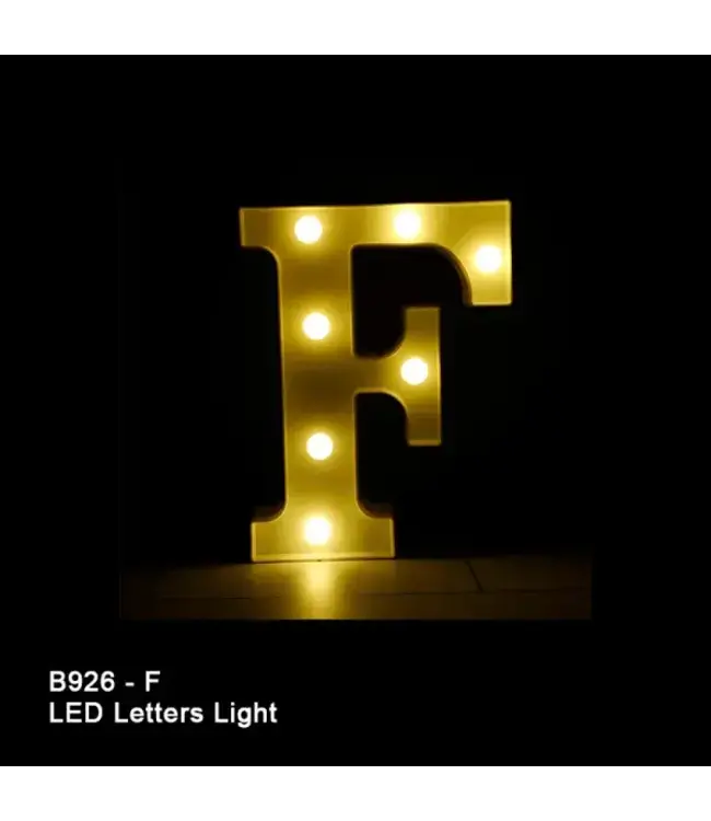 BABALOON 8in LED Light-up Letter F