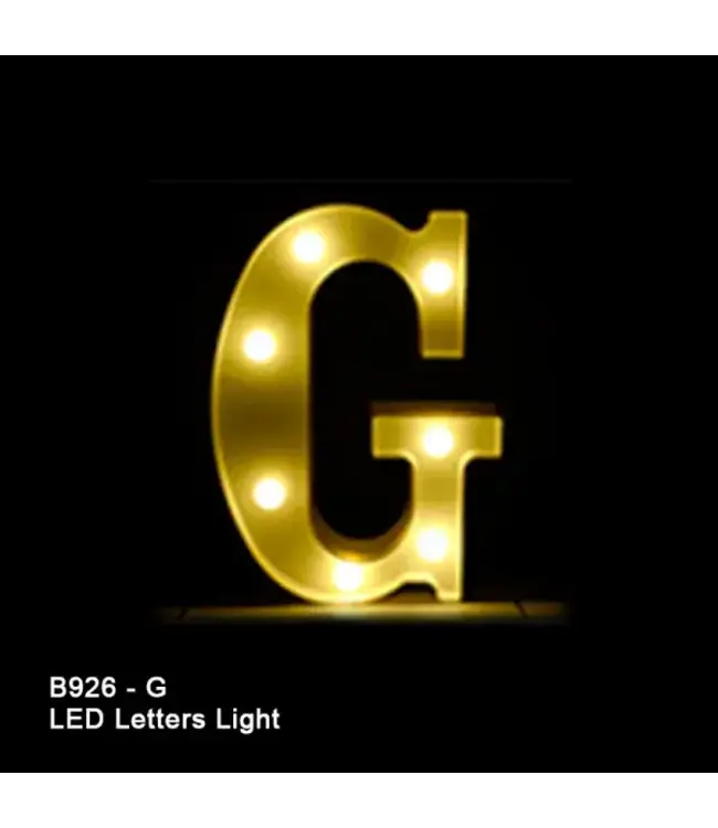 BABALOON 8in LED Light-up Letter G
