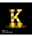 BABALOON 8in LED LIGHT UP LETTER K