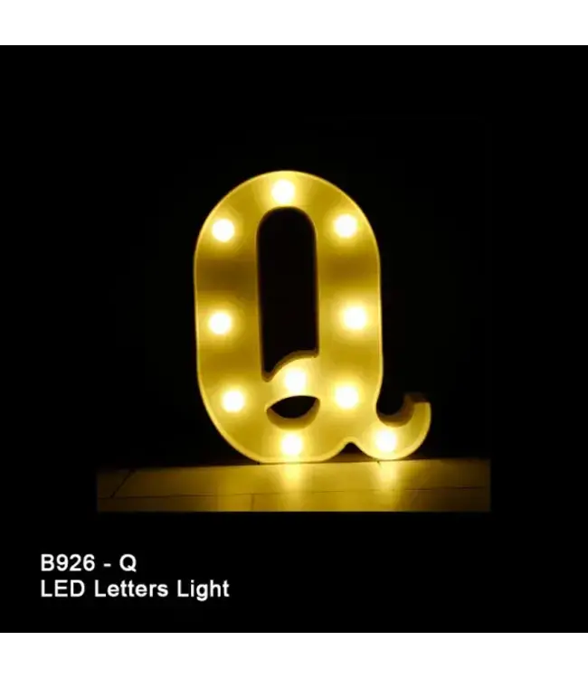 BABALOON 8in LED Light-up Letter Q