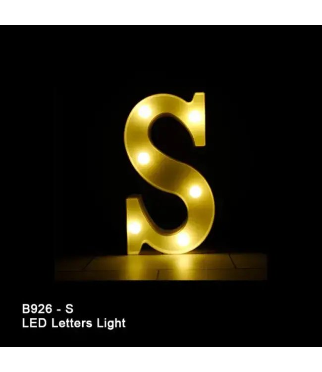 BABALOON 8in LED Light-up Letter S