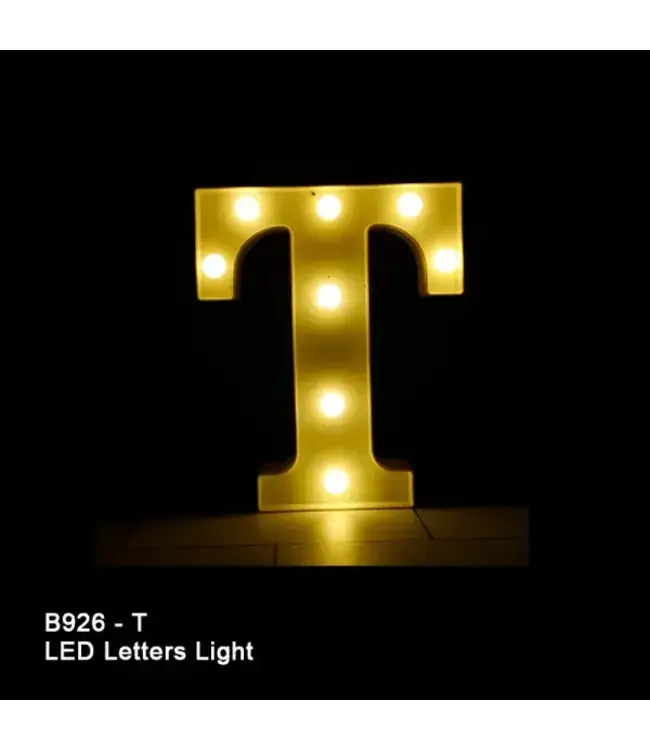 BABALOON 8in LED Light-up Letter T
