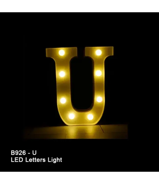 BABALOON 8in LED Light-up Letter U